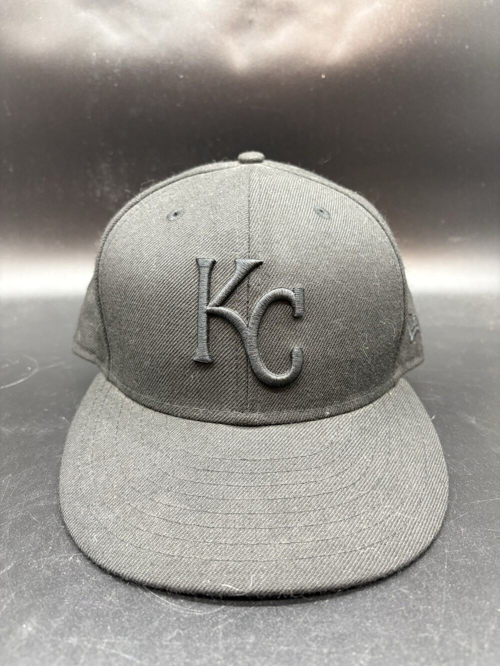 Kansas City Royals New Era 7 1/2 Fitted Hat Cap 59Fifty Black KC MLB